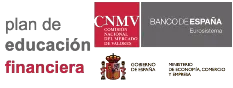 Logo del Plan de educación financiera junto a CNMV y Banco de España
